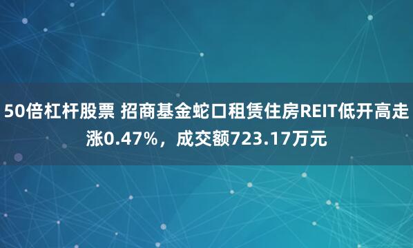 50倍杠杆股票 招商基金蛇口租赁住房REIT低开高走涨0.47%，成交额723.17万元