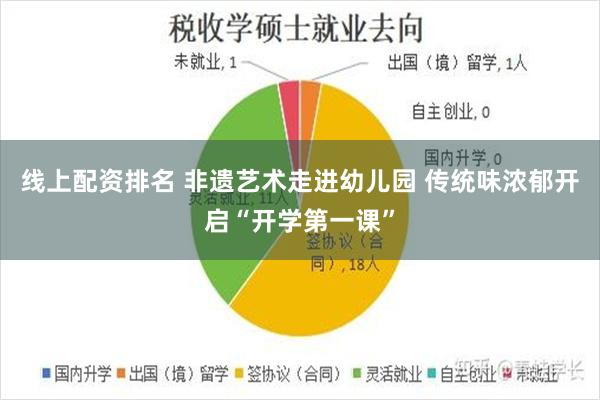 线上配资排名 非遗艺术走进幼儿园 传统味浓郁开启“开学第一课”