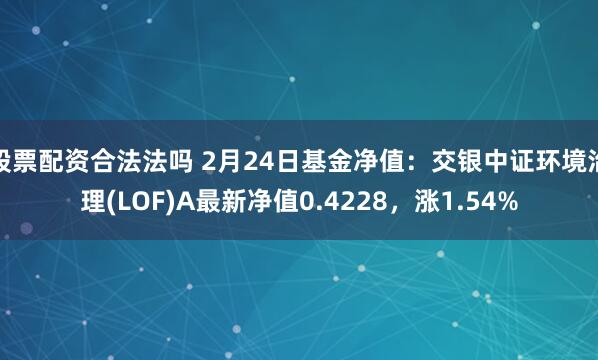 股票配资合法法吗 2月24日基金净值：交银中证环境治理(LOF)A最新净值0.4228，涨1.54%