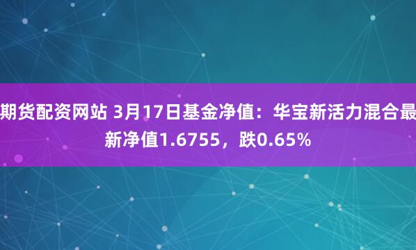 期货配资网站 3月17日基金净值：华宝新活力混合最新净值1.6755，跌0.65%