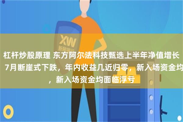杠杆炒股原理 东方阿尔法科技甄选上半年净值增长66.58%，7月断崖式下跌，年内收益几近归零，新入场资金均面临浮亏